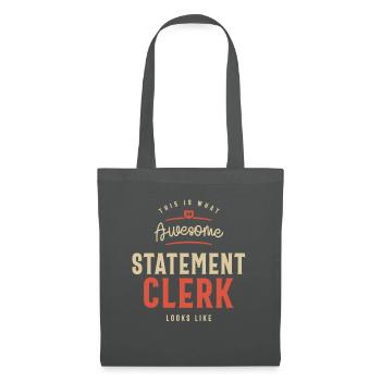 Drôle génial Commis de déclaration Profession d’emploi - Sac en tissu - gris graphite - Devant