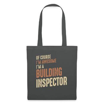 I'm Awesome I'm a Building Inspector Funny Job - Tote Bag - graphite grey - Front