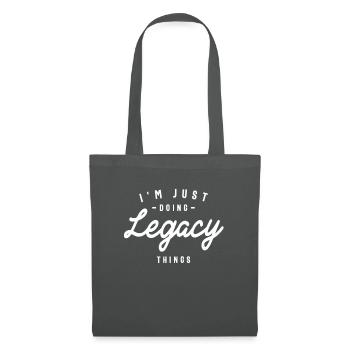 Ich mache nur Legacy-Dinge Personalisierter Name - Stoffbeutel - Graphite - Vorne