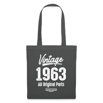 Vintage Born in 1963 - 59th Birthday Retro Classic - Tote Bag - graphite grey - Front