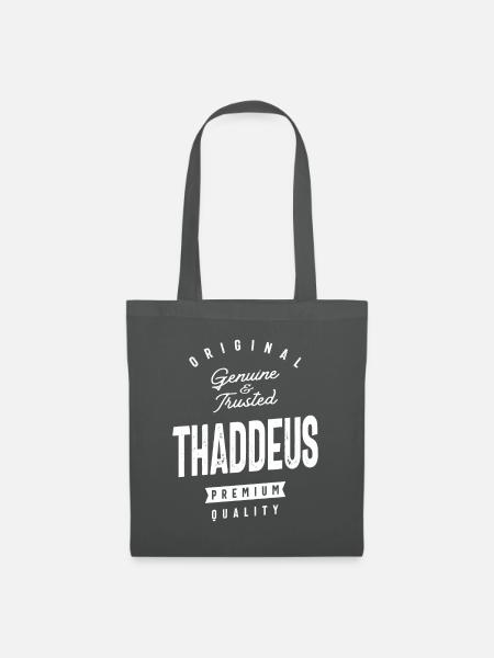 Echter und vertrauenswürdiger Thaddeus Personalisierter Name - Stoffbeutel - Graphite