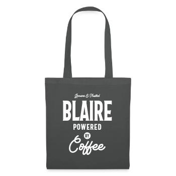 Blaire Nom personnalisé - Sac en tissu - gris graphite - Devant