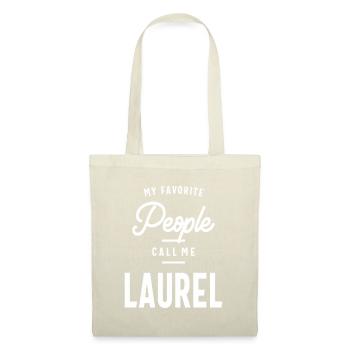 Nom personnalisé de Laurel - Sac en tissu - nature - Devant