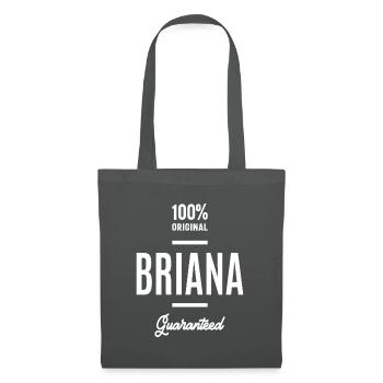 Briana Nom personnalisé - Sac en tissu - gris graphite - Devant