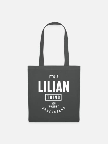 Lilian Personalisierter Name - Stoffbeutel - Graphite