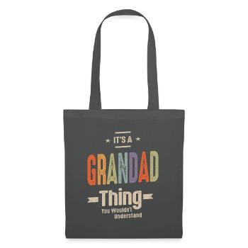 Mens It's a Grandad Thing Funny Dad Opa - Stoffbeutel - Graphite - Vorne