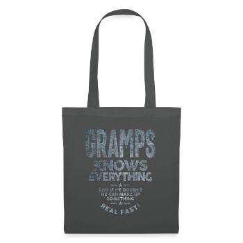 Gramps Knows Everything Dad Grandpa - Tote Bag - graphite grey - Front