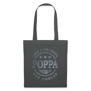Poppa Like a Grandpa But Cooler Dad Grandpa - Tote Bag - graphite grey - Front