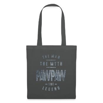 Pawpaw Der Mann Der Mythos Die Legende Papa Opa - Stoffbeutel - Graphite - Vorne