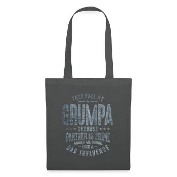 Sie nennen mich Grumpa Weil Partner In Crime - Stoffbeutel - Graphite - Vorne