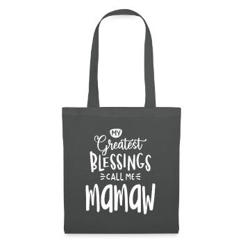 Les plus grandes bénédictions des femmes m’appellent maman - Sac en tissu - gris graphite - Devant