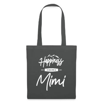 Womens Happiness Is Being a Mimi - Mothers Day - Tote Bag - graphite grey - Front
