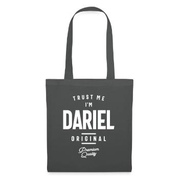 Croyez-moi, je suis Dariel Nom personnalisé - Sac en tissu - gris graphite - Devant