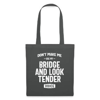 Métier de pont et d’apparence tendre - Sac en tissu - gris graphite - Devant