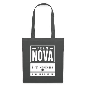 Nova Personalisierter Name - Stoffbeutel - Graphite - Vorne
