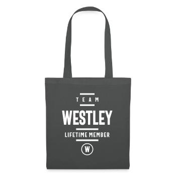 Nom personnalisé Westley - Sac en tissu - gris graphite - Devant