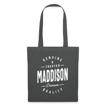 Maddison Personalized Name - Tote Bag - graphite grey - Front