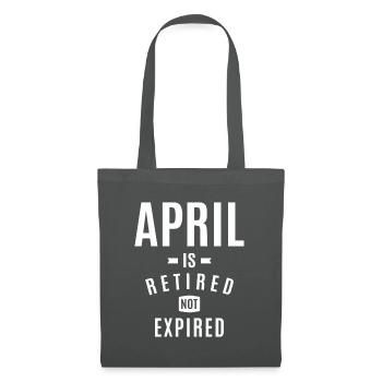 April Personalized Name - Tote Bag - graphite grey - Front