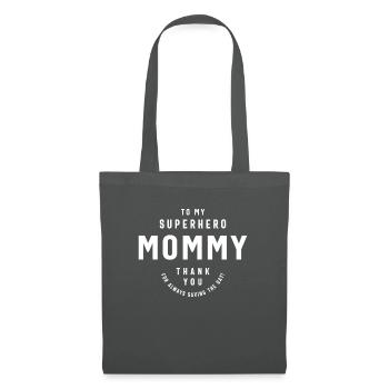 Maman super-héroïne, merci d’avoir sauvé la journée - Sac en tissu - gris graphite - Devant