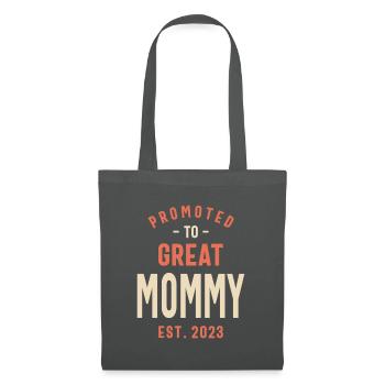 Befördert zu Great Mommy - Design for Moms Grandma - Stoffbeutel - Graphite - Vorne