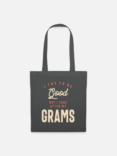 Omas Einfluss - Grams - Stoffbeutel - Graphite