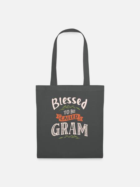 Bless To Be Called Gram - Muttertag - Stoffbeutel - Graphite