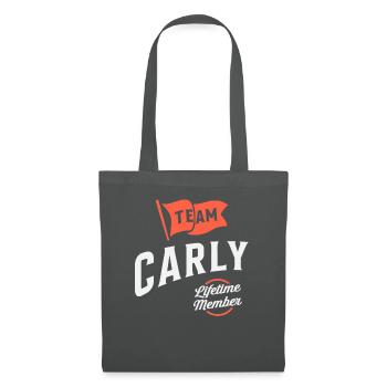 Team Carly Lifetime Member Funny Name Carly - Tote Bag - graphite grey - Front