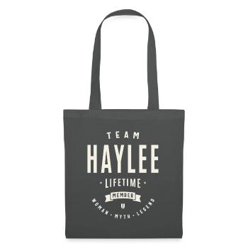 Membre à vie de l’équipe Haylee Prénom amusant Haylee - Sac en tissu - gris graphite - Devant
