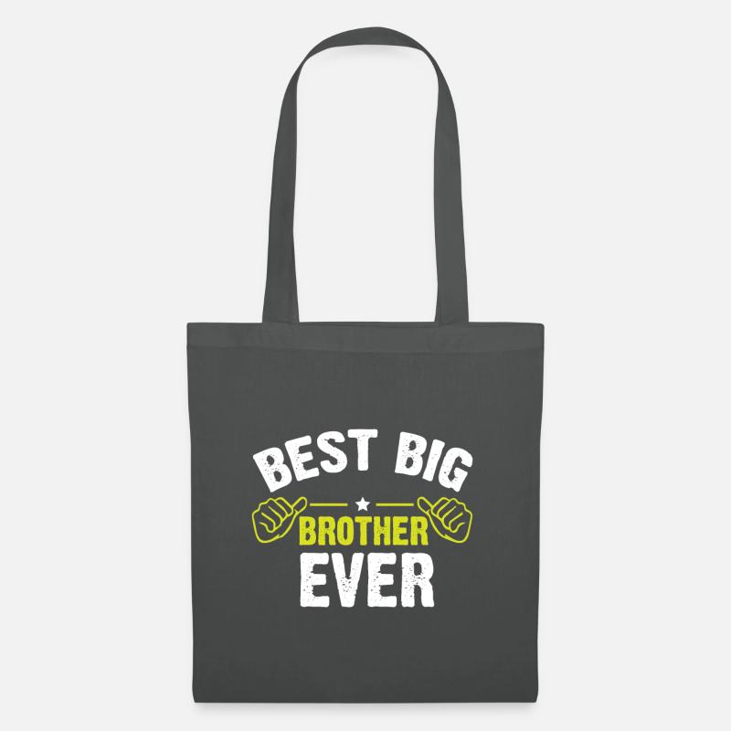 Best Big Brother Ever - Bester Großer Bruder - Stoffbeutel - Graphite