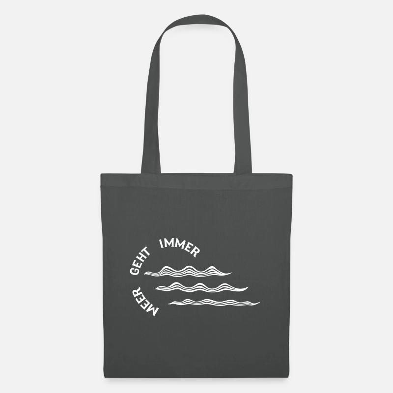 Meer geht immer - Stoffbeutel - Graphite