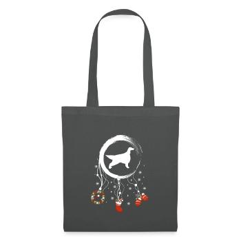 Irish Setter Weihnachten Weihnachtstraumfänger - Stoffbeutel - Graphite - Vorne