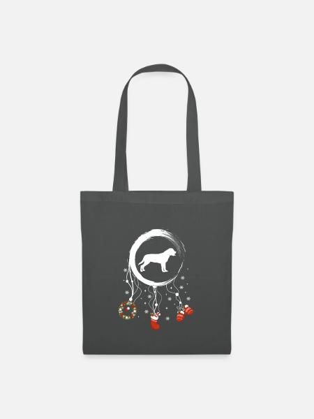 Labrador Weihnachten Weihnachtstraumfänger - Stoffbeutel - Graphite