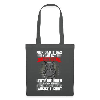 Abschiedsgeschenk Jobwechsel Kollege - Stoffbeutel - Graphite - Vorne