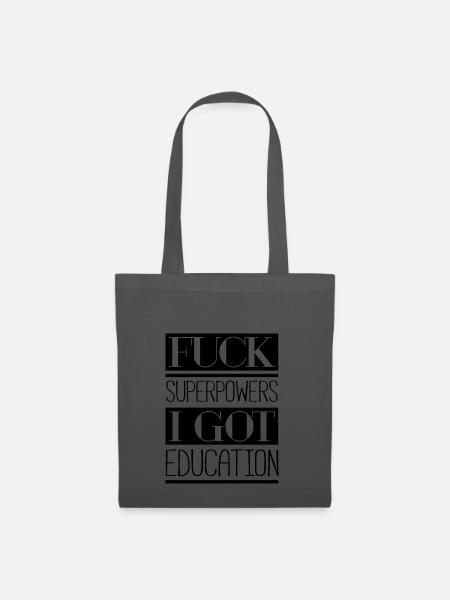 Fuck Superpowers - Stoffbeutel - Graphite