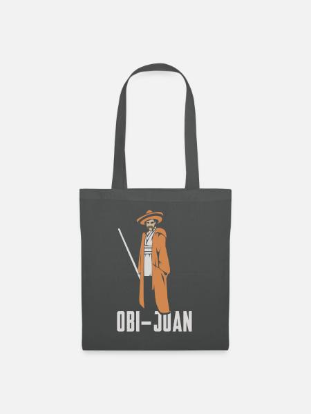 Obi Juan Geschenk - Stoffbeutel - Graphite