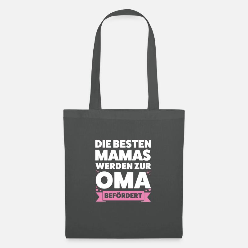 Oma Großmutter Enkelkind Geschenk - Stoffbeutel - Graphite