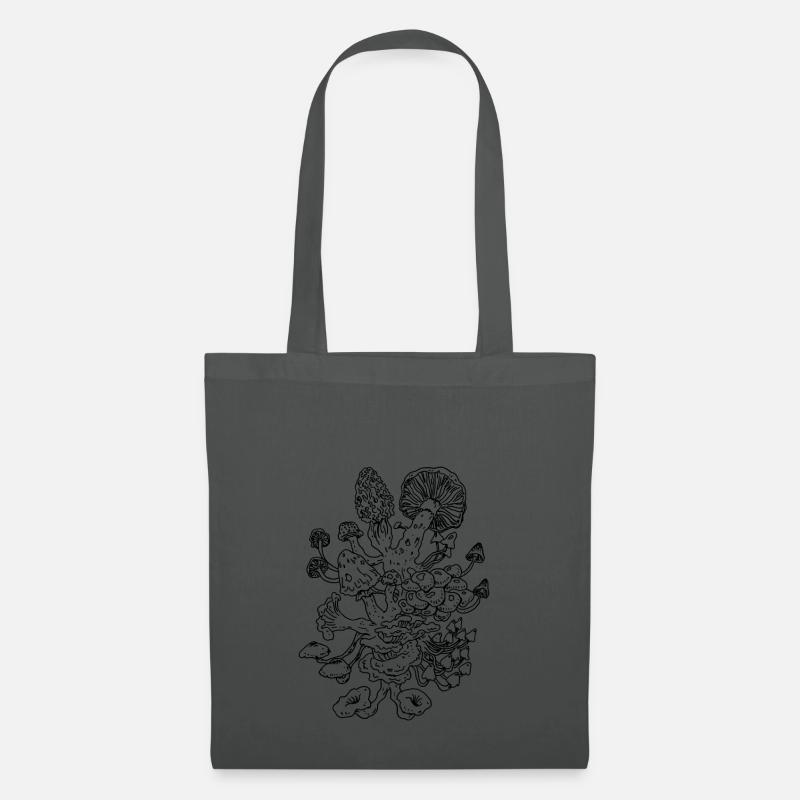 Pilze - Stoffbeutel - Graphite