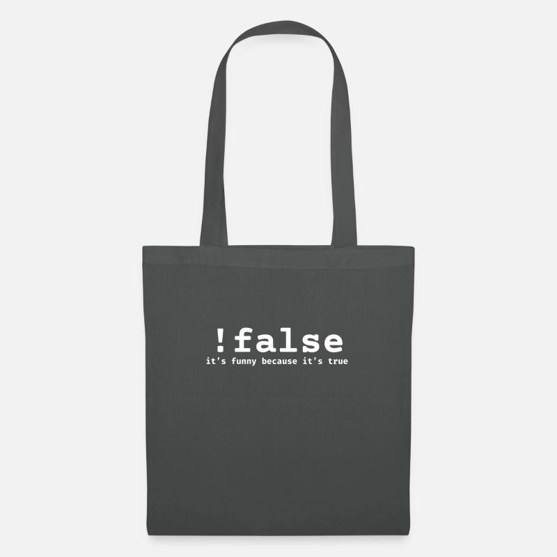 !false Meme - Stoffbeutel - Graphite