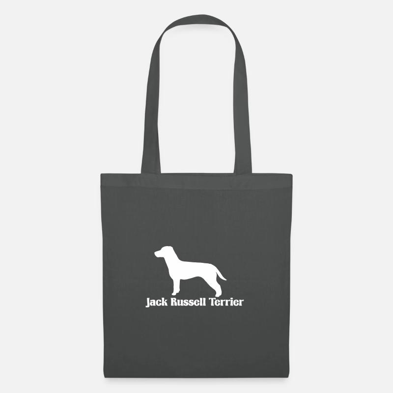 Jack Russell Terrier Silhouette - Stoffbeutel - Graphite