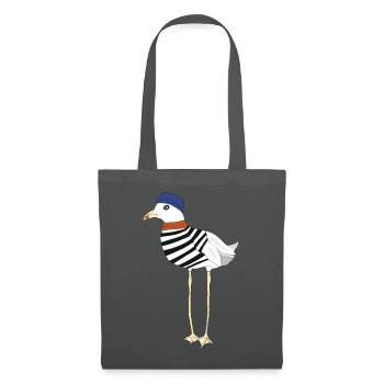 Moineau # Mouette - Sac en tissu - gris graphite - Devant