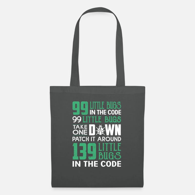 99 little bug in the code - Stoffbeutel - Graphite