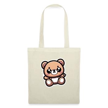 Ours en peluche kawaii mignon 1 - Sac en tissu - nature - Devant