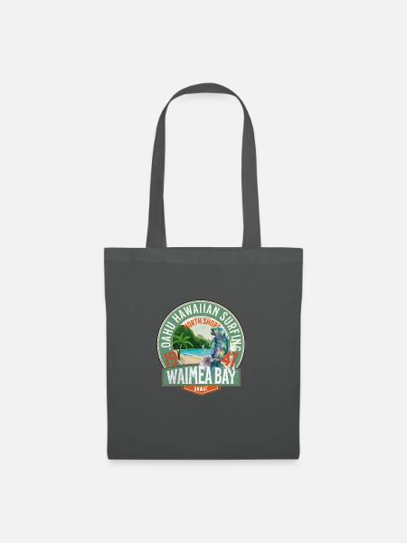 Oahu hawaiianisches Surfen - Stoffbeutel - Graphite