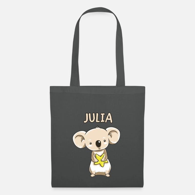 Koala lustig Kind Julia Geschenk Geburtstag Kopie - Stoffbeutel - Graphite