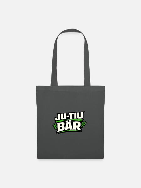 Ju-Tiu Bär – Wortspiel für Creator & Social Media - Stoffbeutel - Graphite