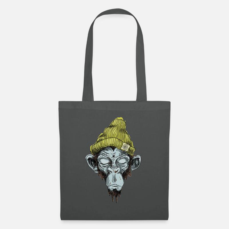Monkey with hat - Tote Bag - graphite grey