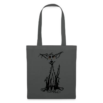 Rauhaar Hund - Stoffbeutel - Graphite - Vorne
