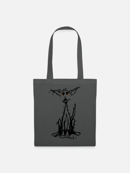 Rauhaar Hund - Stoffbeutel - Graphite