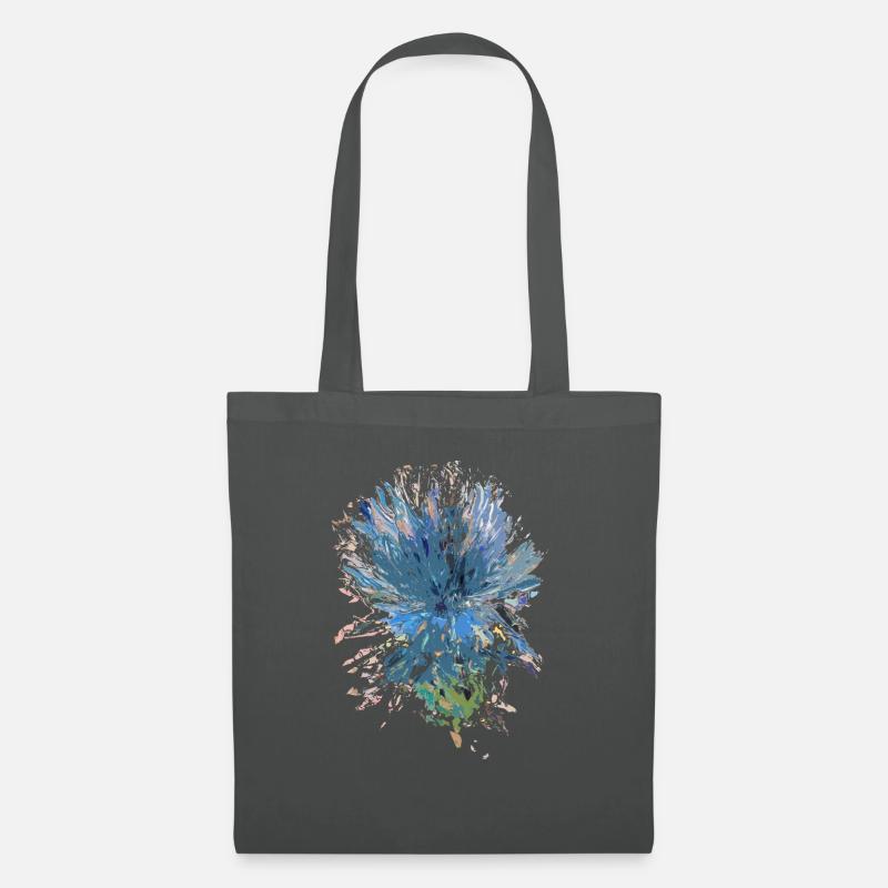 Blaue Distel - Stoffbeutel - Graphite