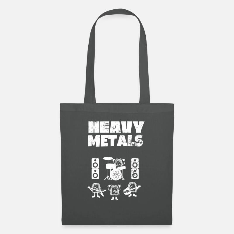 Heavy Metals, Schwermetalle Grunge - Nerd Science - Stoffbeutel - Graphite